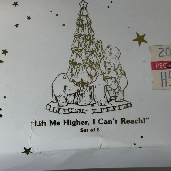 Lift Me Higher I Cant Reach Set Of 5 Figurine Snowbabies Vintage Christmas - Picture 2 of 8